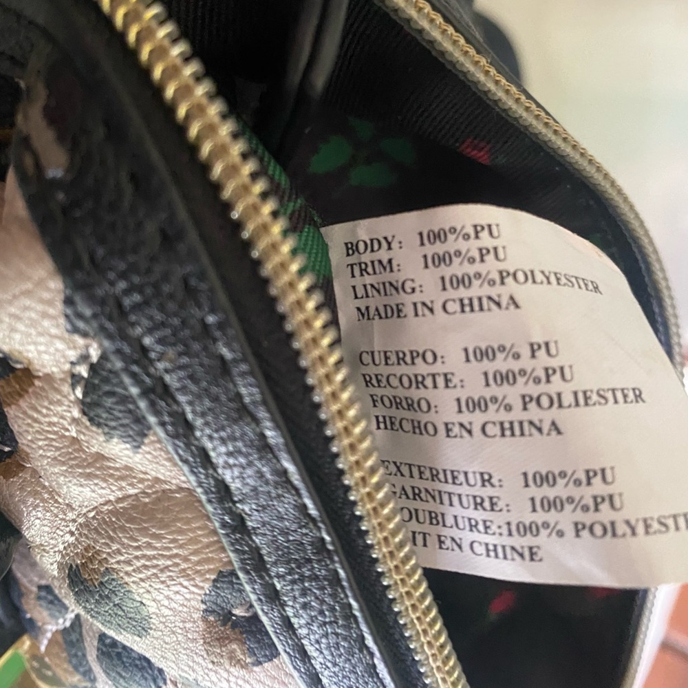 Betsey Johnson Leopard Print Heart Stitch Crossbody Purse - Picture 12 of 16